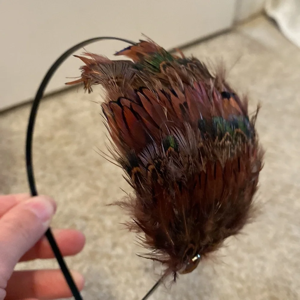 🆕Beautiful Vintage Style Feather Headband- REAL FEATHERS